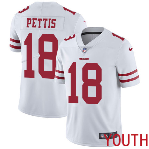 San Francisco 49ers Limited White Youth Dante Pettis Road NFL Jersey #18 Vapor Untouchable->youth nfl jersey->Youth Jersey